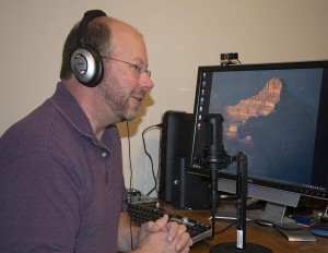 Brian Powell preparing for the VI Shots podcast interview